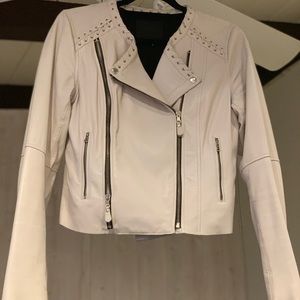 Paige Devin Lambskin Leather Moto Jacket
